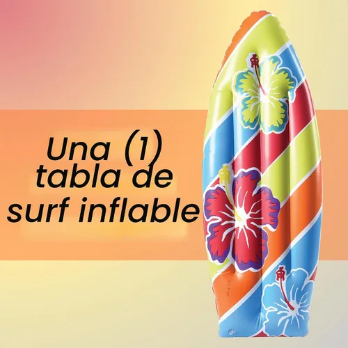 Vista 2 de US Toy One grande inflable Surf Board Luau Decoración Tema playa piscina Juguete, 36 pulgadas, Multicolor