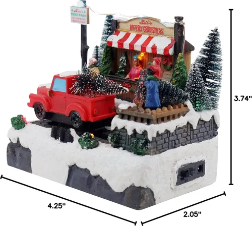 Vista 5 de Lemax - Entrega de árboles 93423 Transporte de árboles de Navidad - Aldea de Navidad Winter Village