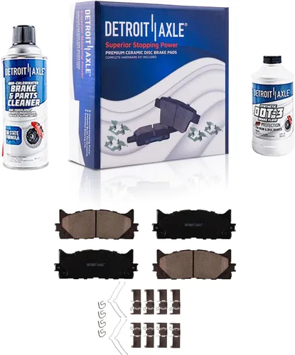 Vista 40 de Detroit Axle - Kit de freno delantero para Dodge Ram 1500 Durango Dakota Chrysler Aspen Dakota Driver Side Disco Freno Pinza de freno de cerámica