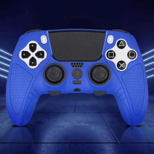 Vista 6 de BRHE Funda de silicona antideslizante para PS5 Edge Controller Protector de goma suave para ps5 Edge controlador inalámbrico con 2 tapas de agarre