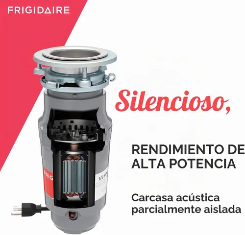 Vista 3 de Frigidaire Triturador de Basura con Cable de 1/2 HP para Fregaderos de Cocina FF05DISPC1