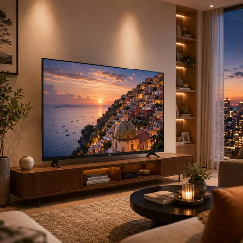 Vista 5 de FPD Smart TV UHD Ultra Slim de 43 pulgadas con pantalla plana con Google, Google Cast integrado, reproducción multimedia en streaming, HDR10, Dolby