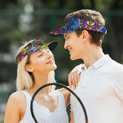 Vista 7 de Visera deportiva de moda, ajustable, protección UV, visera solar para hombres y mujeres