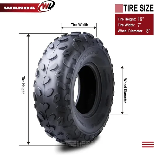 Vista 4 de WANDA 2 nuevos neumáticos deportivos ATV 19x7-8 4PR - 10038