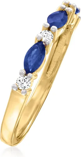 Vista 3 de Ross-Simons Anillo de diamante de 0,50 quilates y 0,12 quilates en oro amarillo de 14 quilates