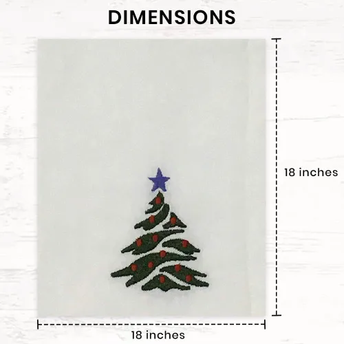 Vista 5 de Servilletas de Navidad, servilletas de tela, servilletas blancas 100% algodón, suaves y cómodas, servilletas reutilizables, servilletas de mesa