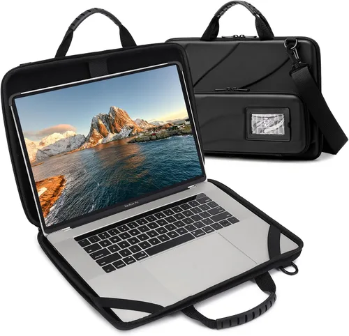 Vista 8 de Funda para laptop de 13-14 pulgadas MacBook Pro Air Chromebook HP Lenovo computadora portátil de trabajo carcasa rígida bolsa para laptop