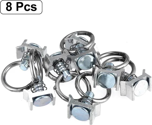 Vista 6 de X AUTOHAUX Solo perno prisionero L Track con anillo redondo para remolques Pickups Camiones 8pcs
