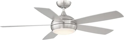 Vista 4 de WAC F-005L-BN Odyssey - Ventilador de techo de 52 pulgadas con luces LED y control remoto, níquel cepillado cepillado níquel