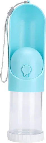 Vista 9 de Botella de bebida plegable para mascotas, dispensador de agua portátil para perros y gatos, taza de viaje telescópica con botón de bloqueo de agua
