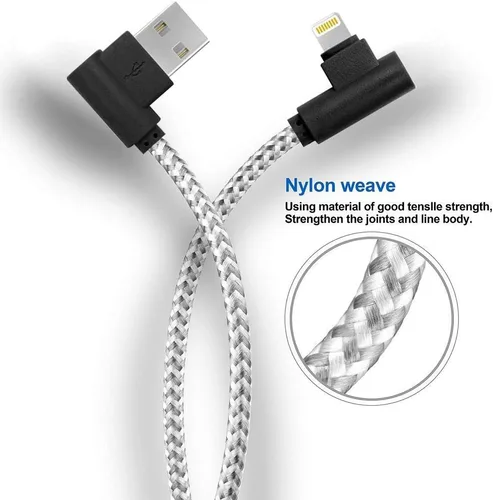 Vista 3 de APFEN Paquete de 5 cables Lightning USB / cable de juego para iPhone, cable de carga trenzado de nailon compatible con 12 11 Pro Max XR XS Max X 10