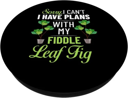 Vista 2 de Fiddle Leaf Fig Ficus Lyrata Care Árbol Plantas Suelo Interior PopSockets intercambiables PopGrip