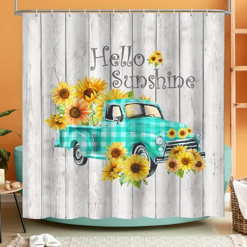 Vista 11 de Vimorco Cortinas de ducha, cortina floral para baño con 12 ganchos, tela de poliéster decorativa para el hogar, lavable a máquina, accesorios