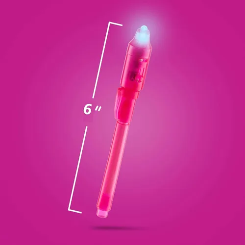 Vista 3 de Paquete de marcadores de tinta invisible que desaparecen personalizados, escritor de mensajes secretos personalizados con luz UV, diversión