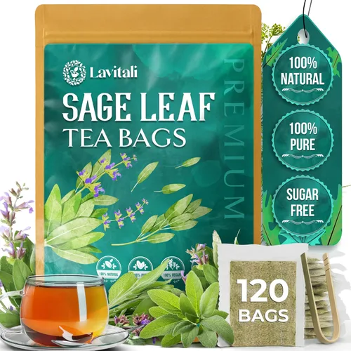 Vista 22 de Lavitali, Bolsas de té de raíz de bardana 60 bolsas, té de hierbas 100% puro Sin cafeína, bolsa de filtro ecológica rica en antioxidantes