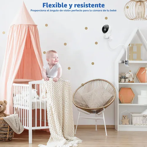 Vista 4 de Soporte flexible para monitor de bebé compatible con Infant Optics DXR-8 Pro, Nanit Pro, Owlet, Eufy, HelloBaby, Motorola, Vtimes, Arenti, VTech