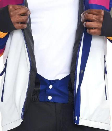 Vista 6 de Tipsy Elves Chaquetas de esquí para hombre - Divertidas y coloridas prendas de esquí con capucha impermeables para adultos