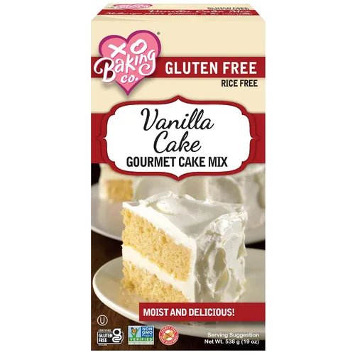 Vista 20 de XO Baking Co. Mezcla gourmet para pastel de zanahoria sin gluten; contiene zanahorias reales; sin OGM; kosher; sin arroz; sin soja; sin lácteos; sin