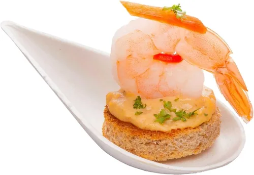 Vista 7 de Restaurantware Pulp Tek - Platos de degustación de 3.1 pulgadas, 100 platos desechables en forma de huevo, fáciles de sostener, mini platos de sabor