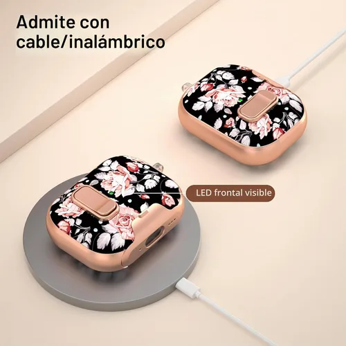 Vista 6 de Funda para Apple AirPods Pro 3 2025 con bloqueo de seguridad y soporte para negro - p