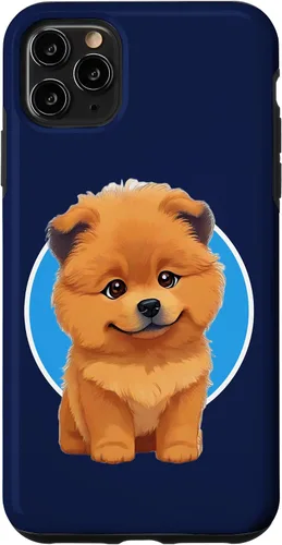 Vista 11 de iPhone 15 Cute Happy Chow Puppy Dog Cartoon Dog to Fall in Love Case
