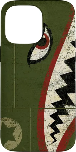 Vista 21 de WWII P-40 Fighter Plane Shark Mouth Warbird Nose Art Case for iPhone 17