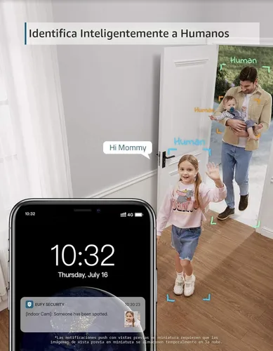 Vista 5 de eufy Security Indoor Cam E220, cámara para perro/mascota, panorámica e inclinación