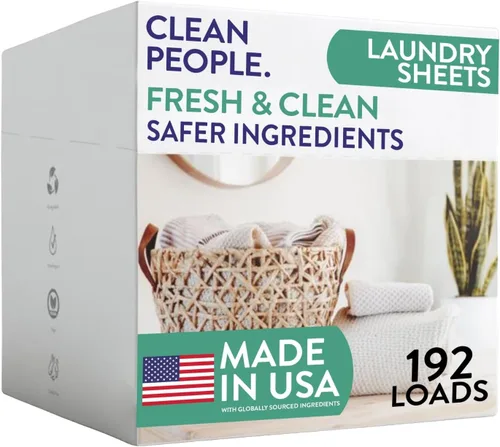 Vista 22 de The Clean People Hojas de detergente para ropa – Jabón de lavandería – Ultra concentrado, embalaje reciclable, combate las manchas – Mañana
