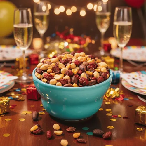 Vista 8 de Granuts Cranberry Trail Mix Cacahuetes caramelizados Nueces de maíz crujientes + almendras Arándanos suaves Sabores salados + dulces Snack