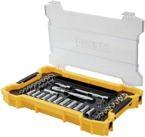 Vista 3 de DEWALT Juego de enchufes con bandeja Toughsystem, 3/8 pulg., juego de 37 piezas (DWMT45400)