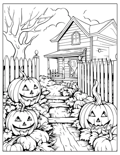 Vista 5 de Halloween Coloring Book For Adults with Spooky Holiday Designs