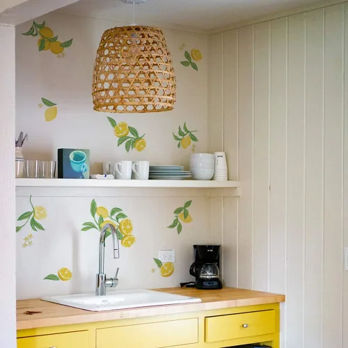 Vista 8 de Tempaper Calcomanías de pared para despegar y pegar, amarillo y verde (20 unidades)