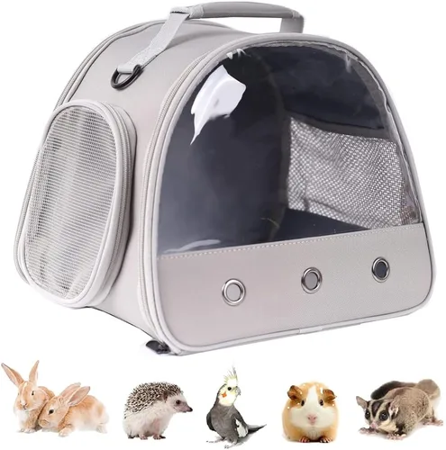 Vista 17 de Mochila de conejillo de indias, burbuja de cápsula espacial con ventana para animales pequeños, mochila para conejillo de indias, pájaro, conejito
