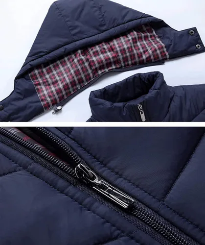 Vista 4 de DBM - Chaqueta de plumón con capucha desmontable para hombre