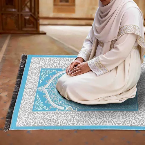 Vista 5 de Alfombra de oración musulmana portátil y cuentas con caja de regalo, tapete de oración islámica suave, tapete de oración de viaje para hombres