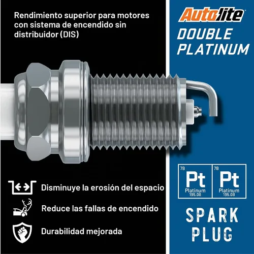Vista 3 de Autolite APP5325 - Bujías de repuesto automotrices de doble platino (paquete de 4)