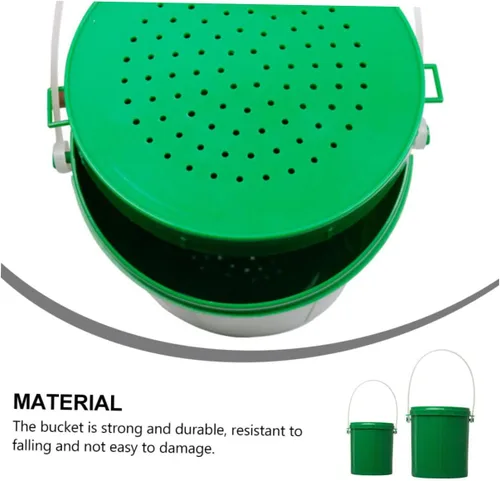 Vista 4 de Cubo de cebo de pesca 2 unids cubo de gusano Caja de almacenamiento de plástico para Guardar Contenedor de plástico con tapa Cubo Herramienta