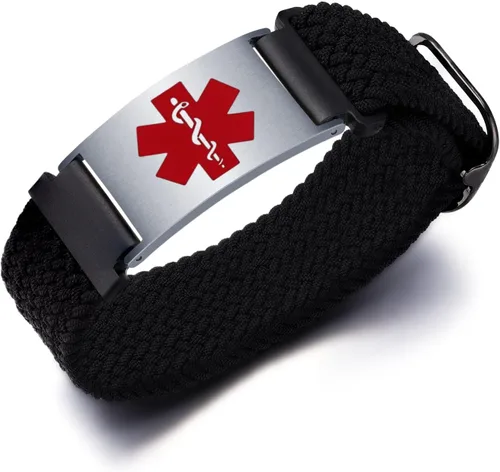 Vista 16 de Pulseras deportivas personalizadas de alerta médica para mujeres y hombres – Pulseras de identificación médica personalizadas con grabado gratuito