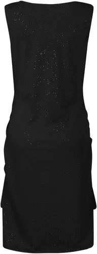 Vista 5 de Vestidos de mujer casual, sexy, holgado, decoración de nudo, cuello pronunciado, con purpurina, vestido de fiesta, vestido de cóctel casual