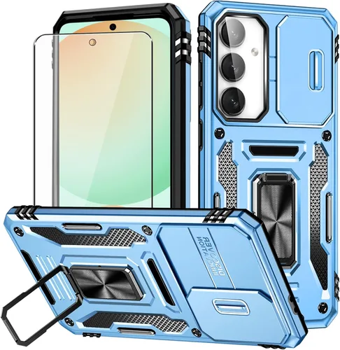 Vista 12 de Funda para Samsung S21 FE, Samsung Galaxy S21 FE y protector de pantalla, a prueba de golpes, transparente, delgada, suave, de silicona TPU