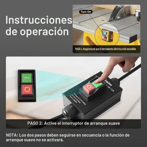 Vista 7 de Exqutoo - Interruptor de arranque suave negro resistente para uso general