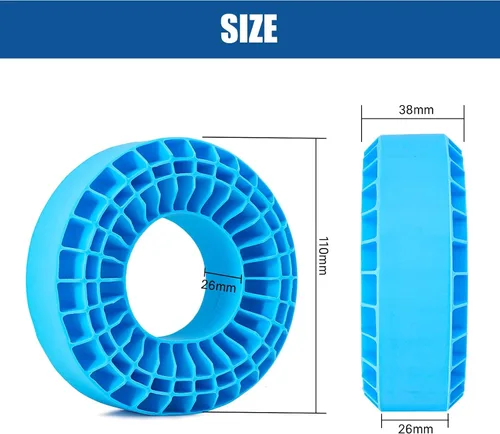 Vista 2 de INJORA Inserto de goma de silicona para neumático de 4.646-4.803 in, diámetro exterior de 4.75 pulgadas, azul
