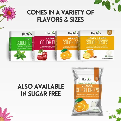 Vista 7 de Herbion Naturals Gotas para la tos con sabor a cereza natural, suplemento dietético, alivia la tos, para adultos y niños mayores de 6 años, 25 gotas.