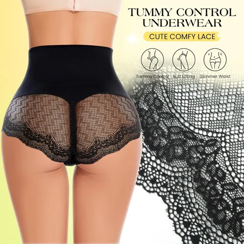 Vista 2 de Ropa interior con control de abdomen para mujer, de cintura alta, sin costuras, adelgazante, moldeador de cuerpo