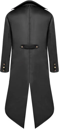 Vista 3 de BITSEACOCO Chaqueta medieval para niños, disfraz de Halloween, gótico, steampunk, vintage, victoriano, uniforme