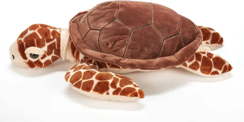 Vista 3 de The Petting Zoo Loggerhead - Peluche de tortuga marina, regalos para niños, animales salvajes del océano Onez, juguete de peluche de tortuga marina