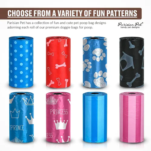 Vista 7 de Parisian Pet Bolsas ecológicas para excrementos de perro, 8 rollos, 20 bolsas por rollo, sin perfume, a prueba de fugas, perfectas para limpiar Casa