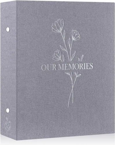Vista 14 de Lanpn Álbumes de fotos pequeños de 4 x 6 pulgadas, 50 imágenes, paquete de 2 unidades, mini capacidad de lino Our Memories, juego de bolsillos