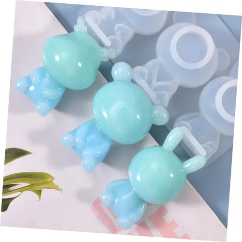 Vista 6 de Ciieeo Molde de silicona para muñeca, molde de conejo, molde de pastel de conejo, molde de silicona para resina, moldes de chocolate, moldes