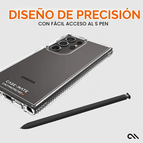 Vista 7 de Case-Mate - Carcasa rígida para Samsung Galaxy S24 Ultra, transparente Compatible con carga inalámbrica, funda resistente para teléfono